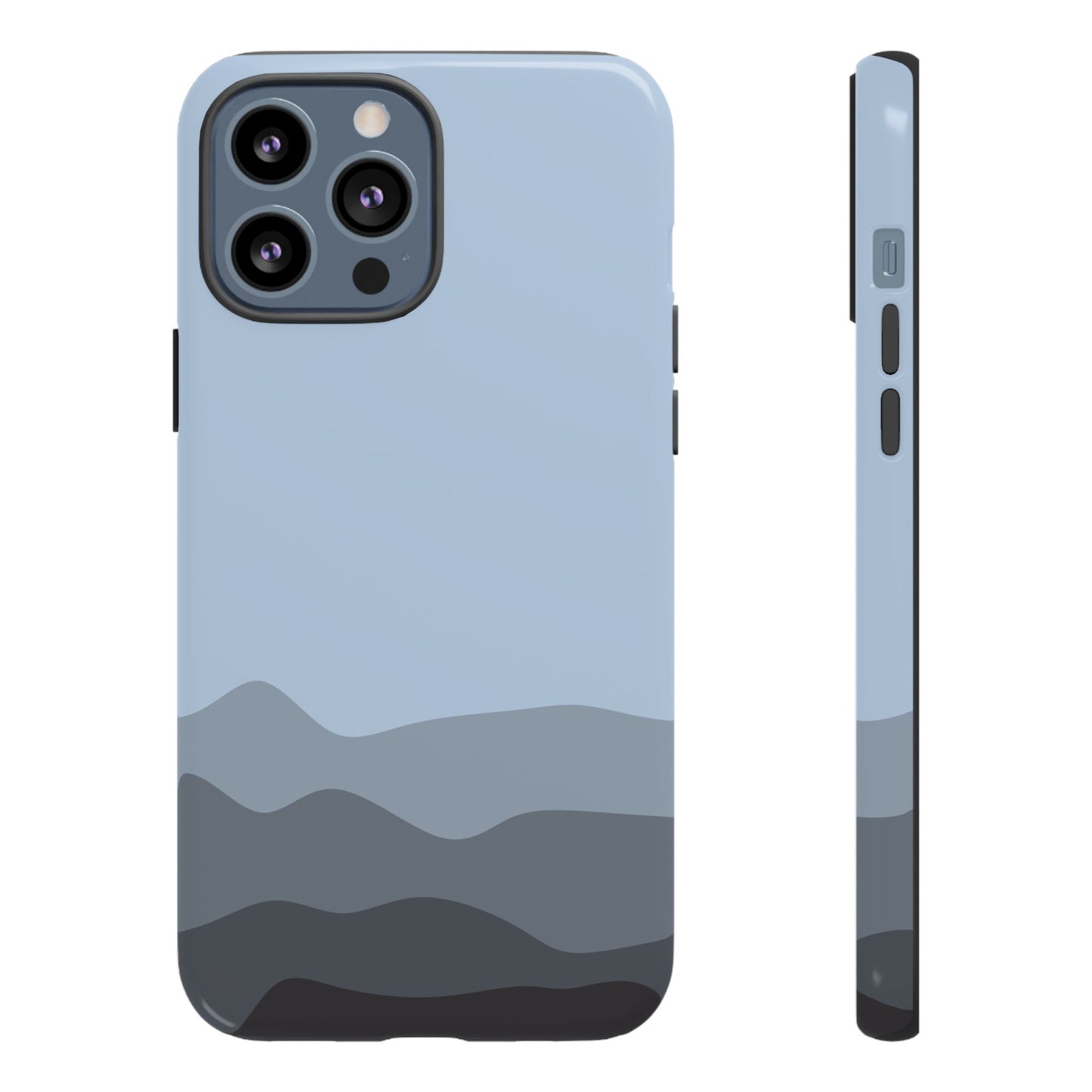 Blue Abstract Waves Protective Phone Case - Blue Phone Case - iPhone 13 Pro Max / Glossy
