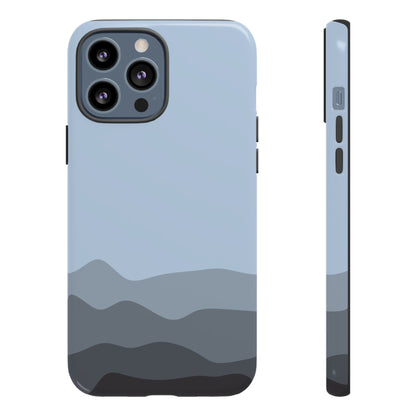 Blue Abstract Waves Protective Phone Case - Blue Phone Case - iPhone 13 Pro Max / Glossy