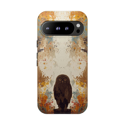 Google Pixel 9 Pro / Glossy Phone Case - Abstract Owl Design Phone Case