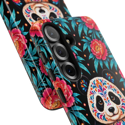 Cute Pink and Turquoise Calavera Panda Phone Case - Multicolor Phone Case