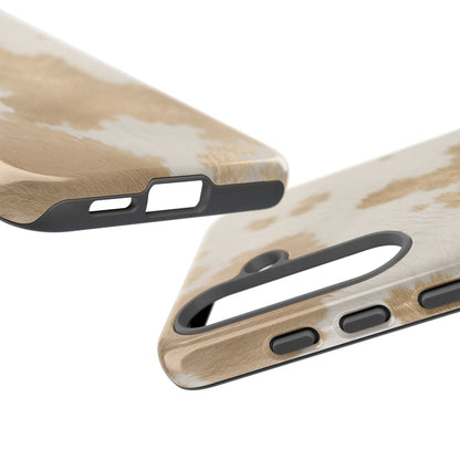 Elegant Champagne Cow Print Phone Case