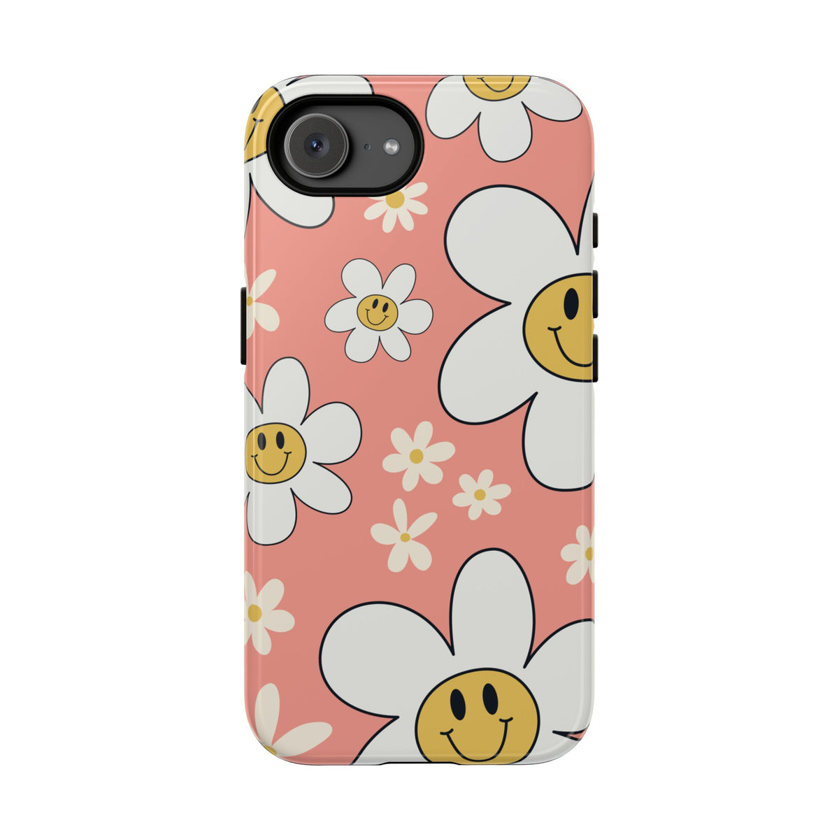 Fun Retro Daisy Pattern with Pink Background Phone Case - Pink Phone Case - iPhone 17e / Glossy