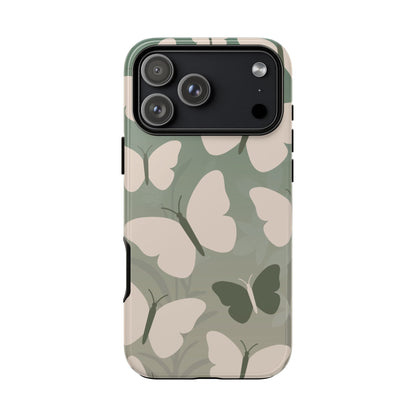 Minimalist Light Green Butterfly Pattern Phone Case - Green Phone Case - iPhone 18 Pro Max / Glossy