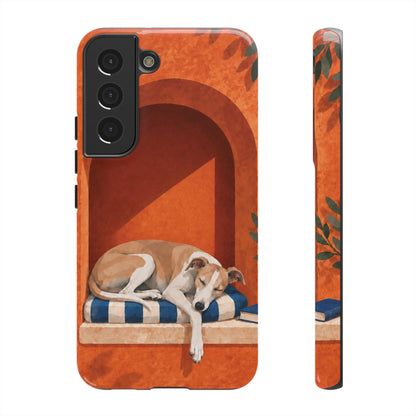 Whippet Siesta Nook Phone Case - Multicolor Phone Case - Samsung Galaxy S22 / Glossy
