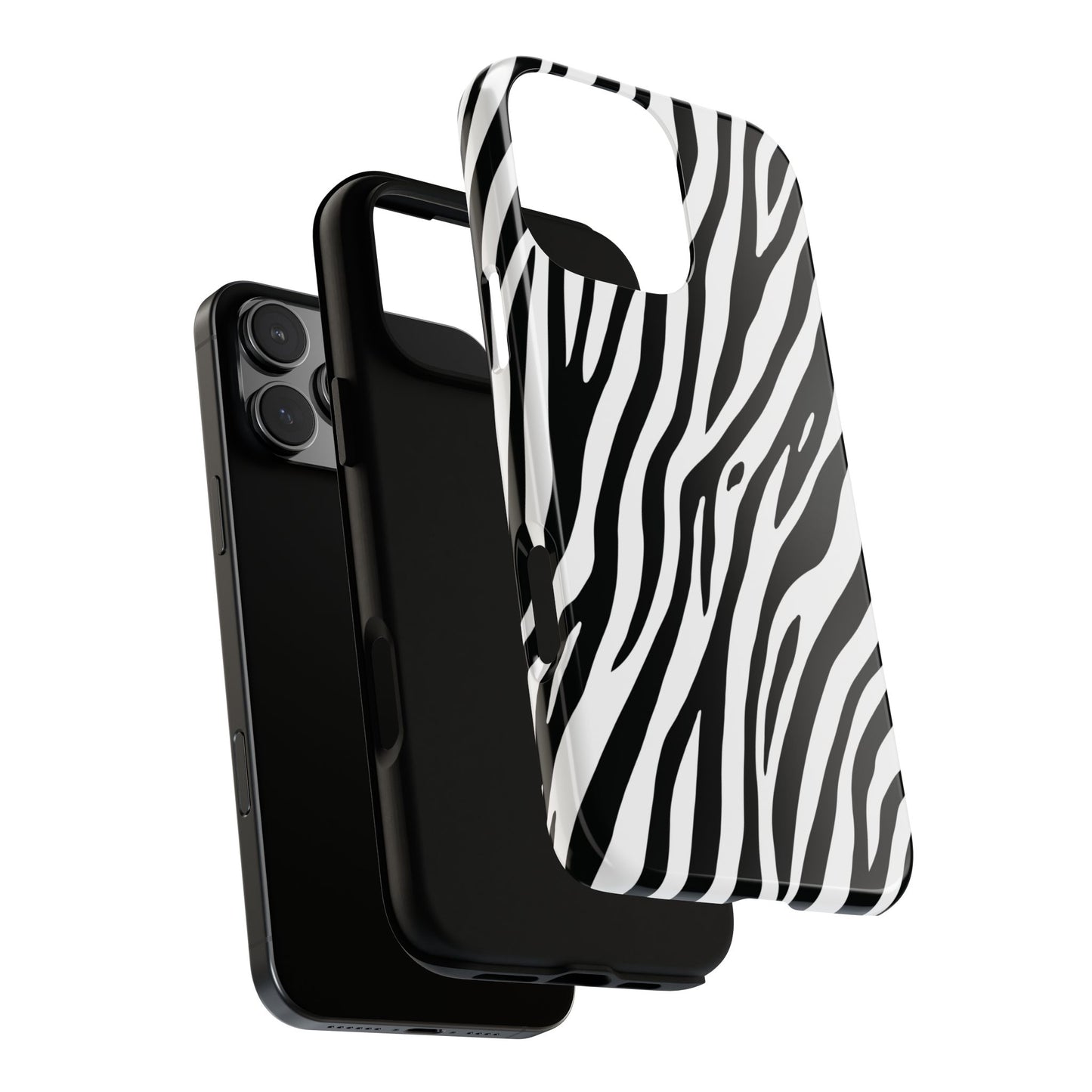 Monochrome Tiger Print Phone Case