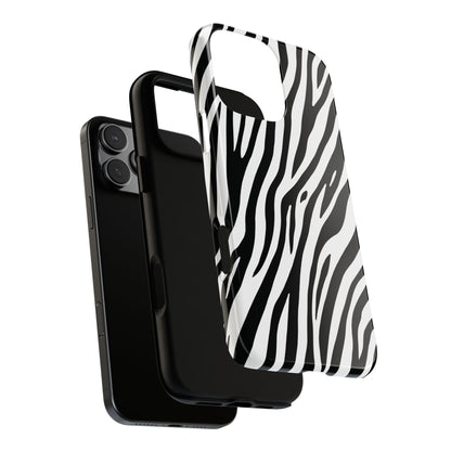 Monochrome Tiger Print Phone Case