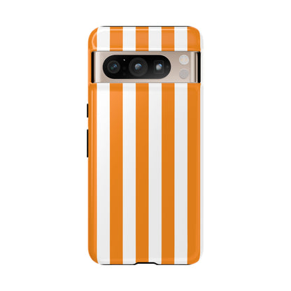 Google Pixel 8 Pro / Glossy Phone Case - Simple Yellow & White Stripe Pattern Phone Case