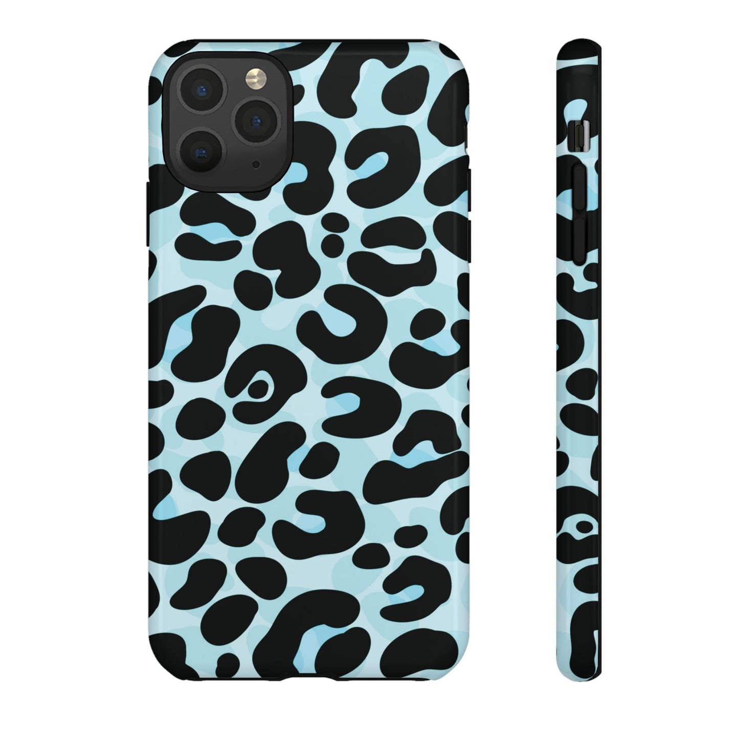 Cool Aqua Leopard Print Phone Case