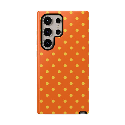 Trendy Orange & Yellow Dot Pattern Phone Case