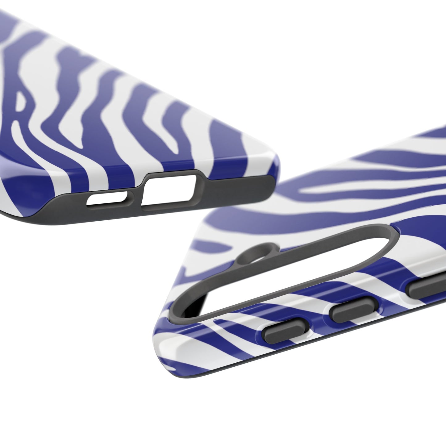 Modern Electric Blue Zebra Print Phone Case