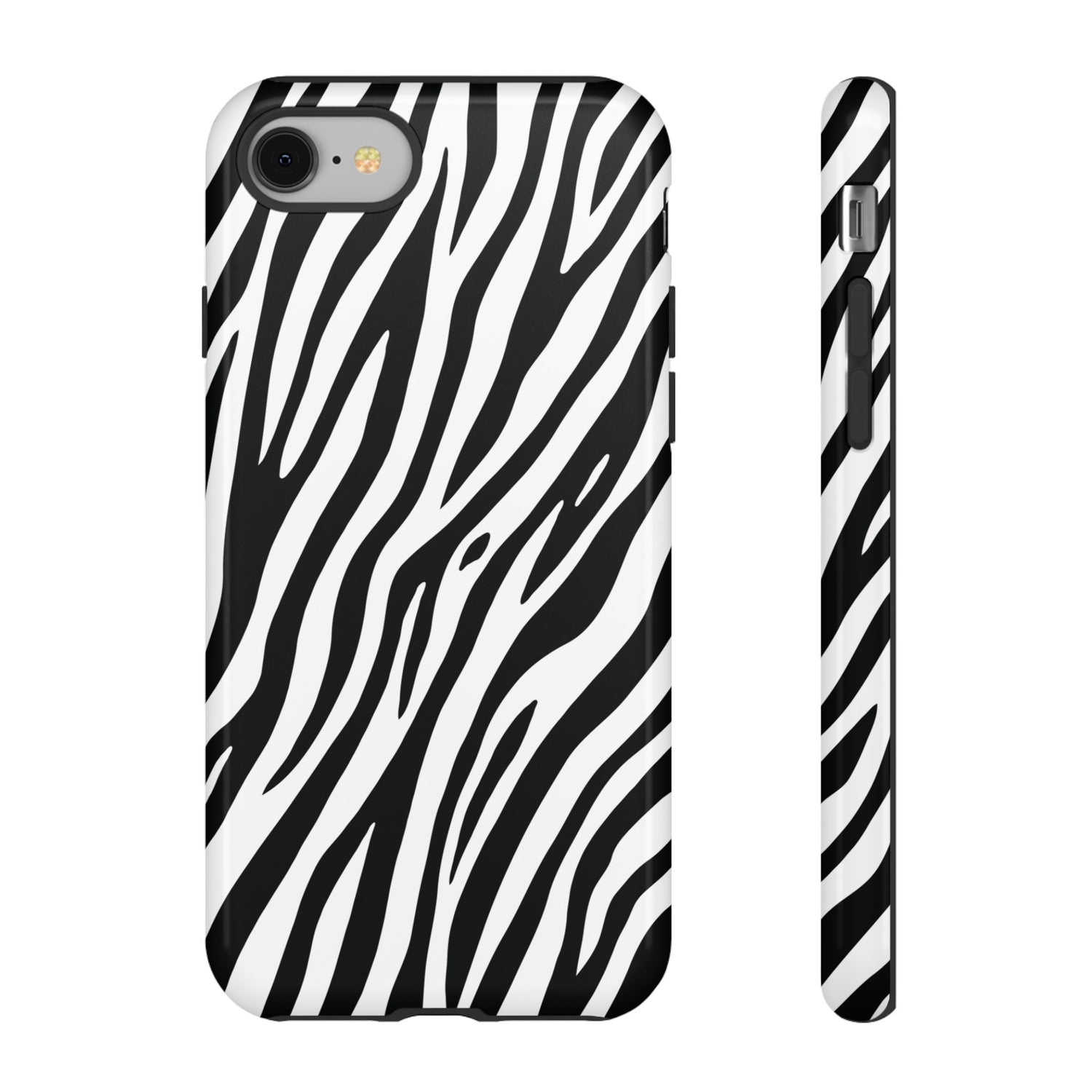 Monochrome Tiger Print Phone Case