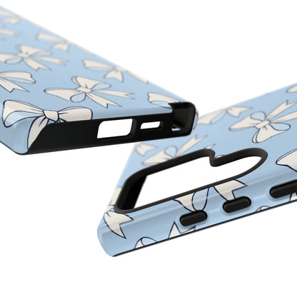 Chic Powder Blue Bow Pattern Phone Case