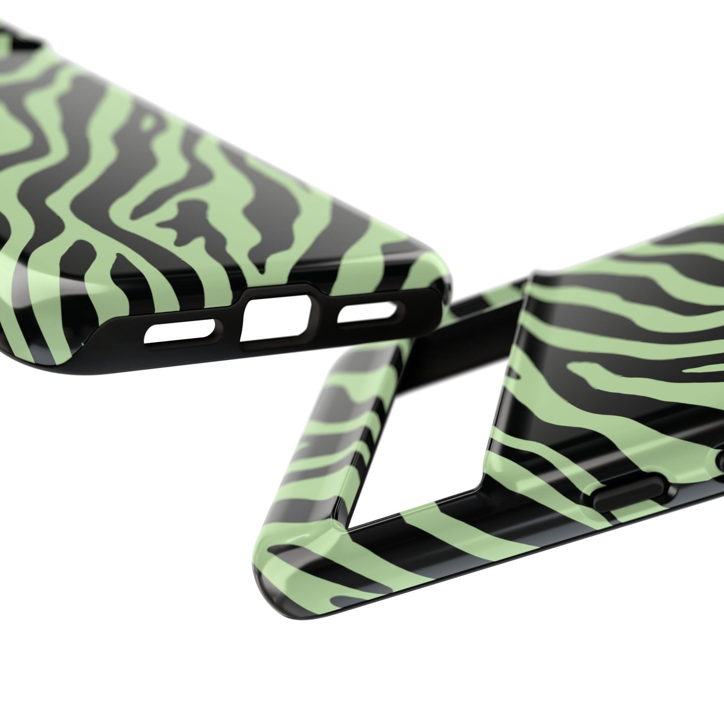 Stylish Mint Zebra Print Phone Case