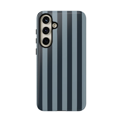 Samsung Galaxy S24 Plus / Glossy Phone Case - ’Dark Blue Stripe Pattern’ Phone Case