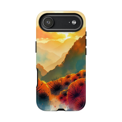 iPhone 17 Air / Glossy Phone Case - Ideallic Watercolour Sunset Design Phone Case