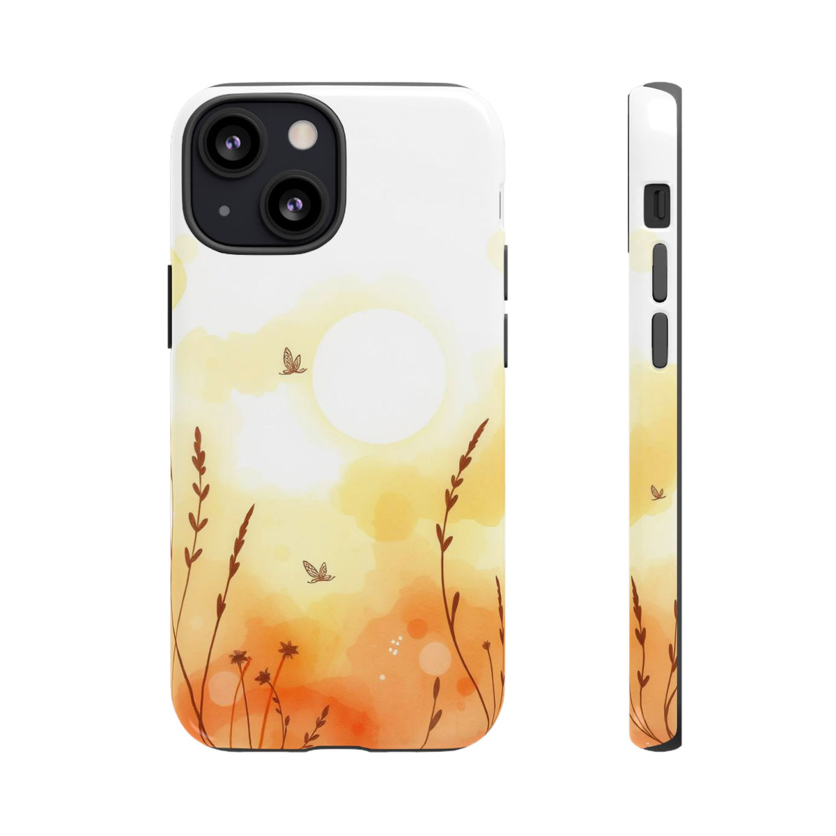 Boho Chic Watercolour Wildflower Pattern Phone Case - Multicolor Phone Case - iPhone 13 Mini / Glossy