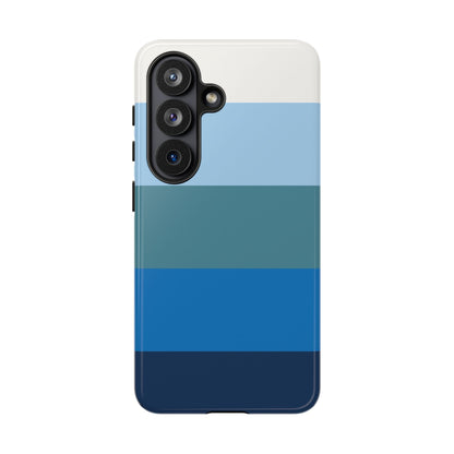 Blue and White Stripe Pattern Phone Case - Blue Phone Case - Samsung Galaxy S26 / Glossy