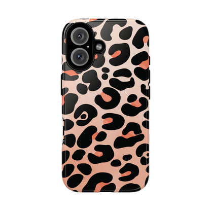 Elegant Peach Leopard Print Phone Case