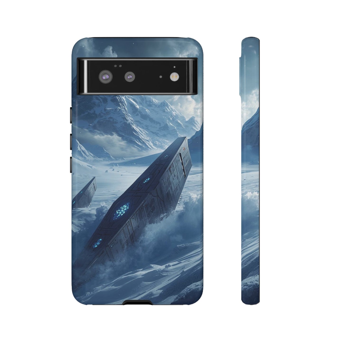 Google Pixel 6 / Glossy Phone Case - Frozen Alien Wreckage Sci-fi Phone Case