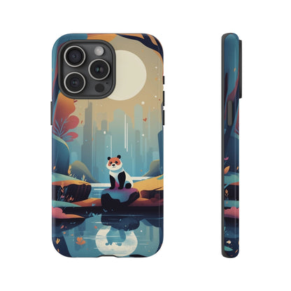 iPhone 15 Pro Max / Glossy Phone Case - Stylised Panda Design Phone Case
