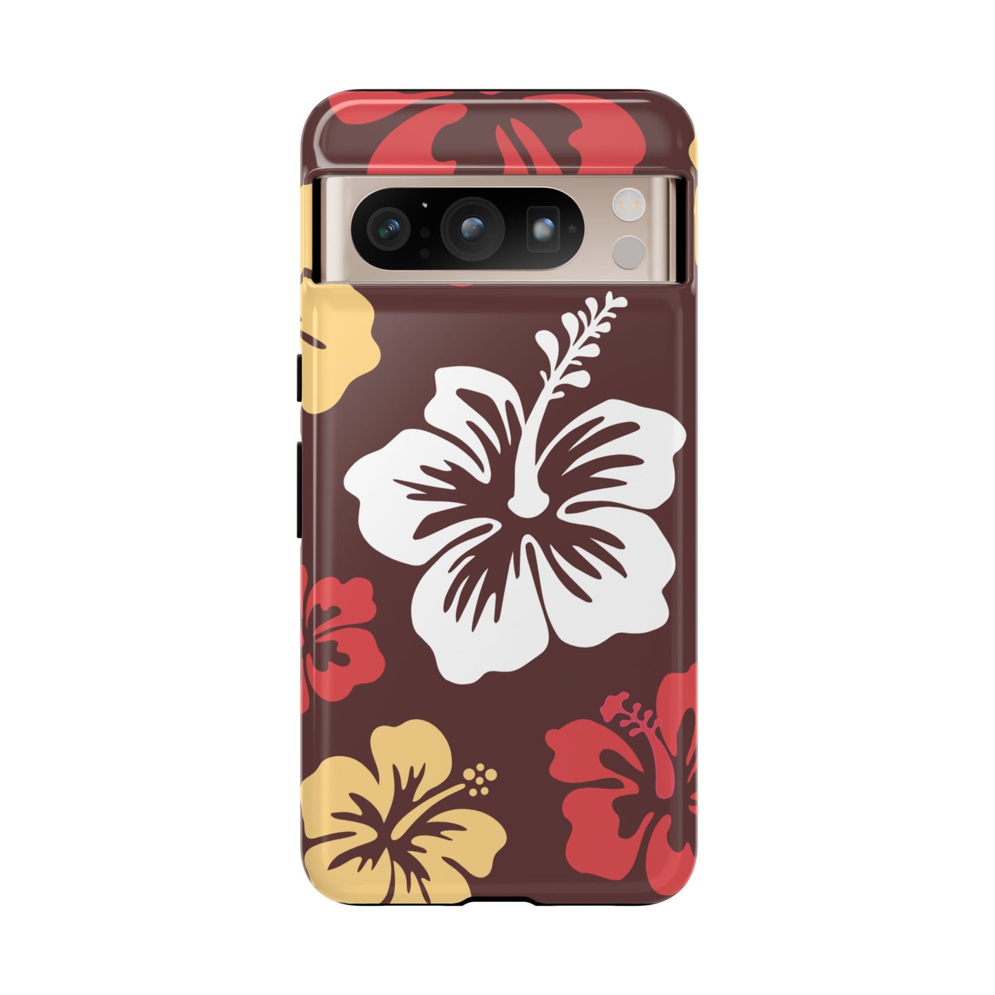 Google Pixel 8 Pro / Glossy Phone Case - ’Hibiscus Retro Pattern #2’ Phone Case