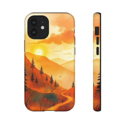 Golden Sunset Design Phone Case - Multicolor Phone Case - iPhone 12 Mini / Glossy