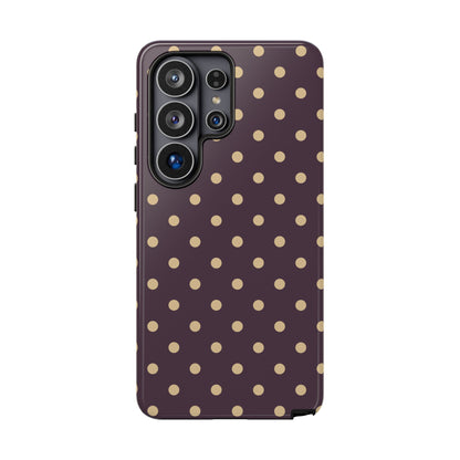Purple with Yellow Dot Pattern Phone Case