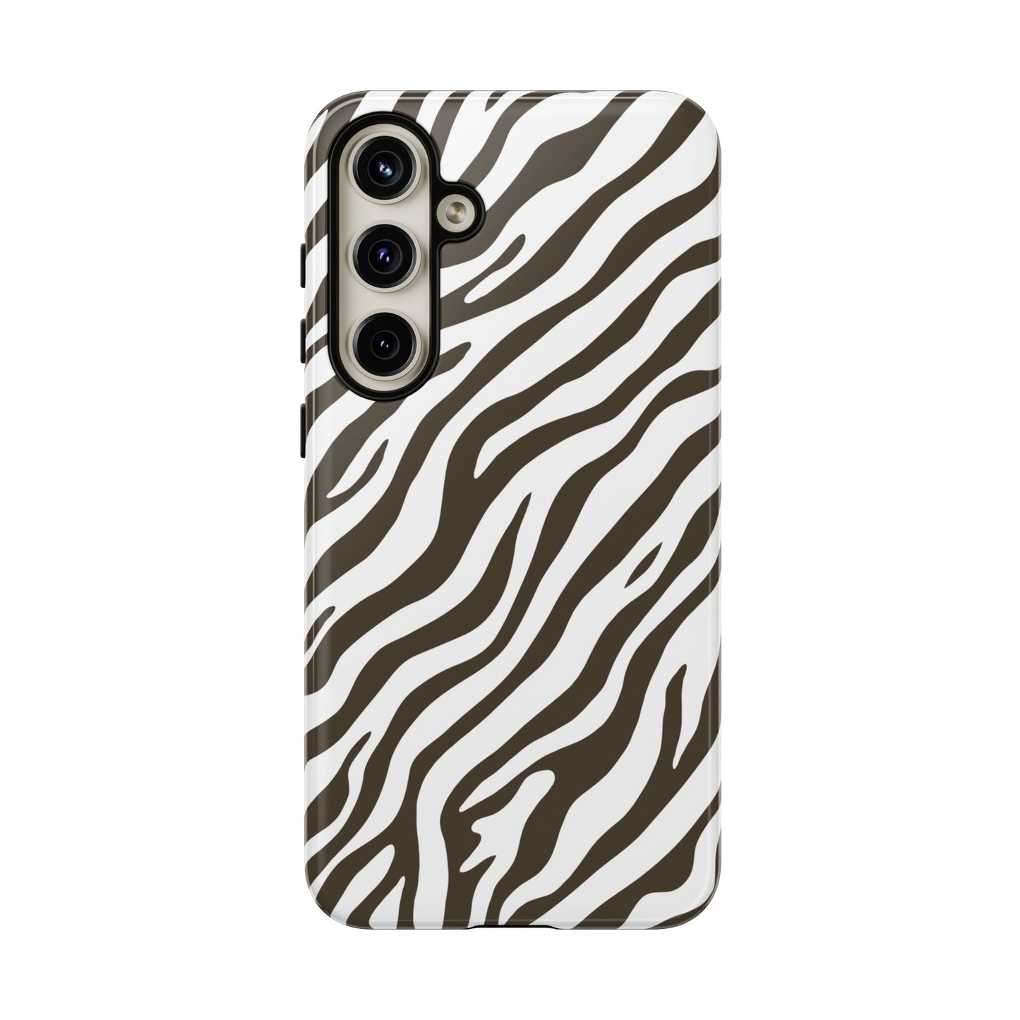 Stylish Mocha Zebra Print Phone Case