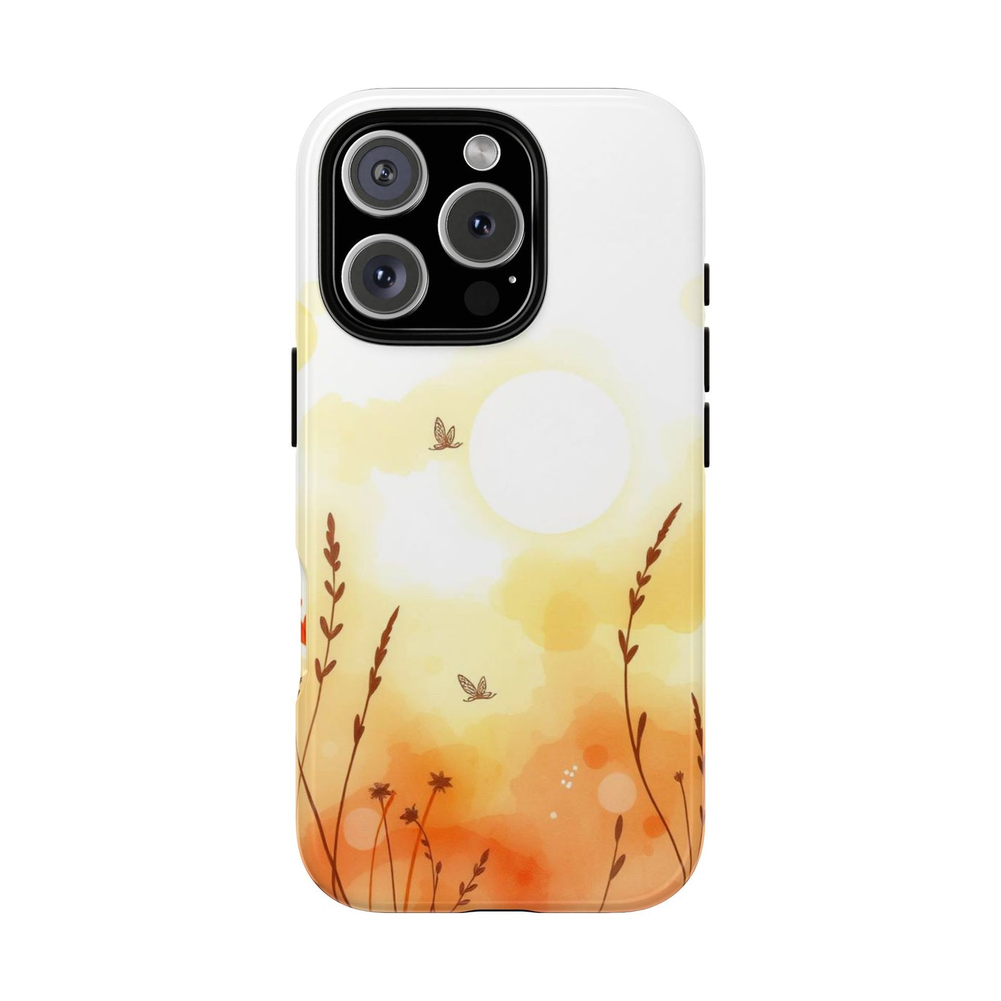 iPhone 16 Pro / Glossy Phone Case - Boho Chic Watercolour Wildflower Pattern Phone Case