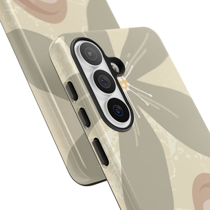 Hibiscus Heart Pattern Phone Case - Beige Phone Case