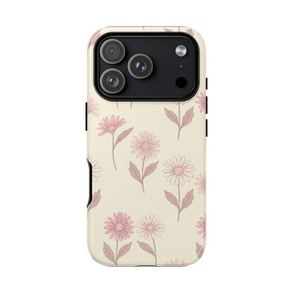 Pretty Blush Daisy Pattern Phone Case