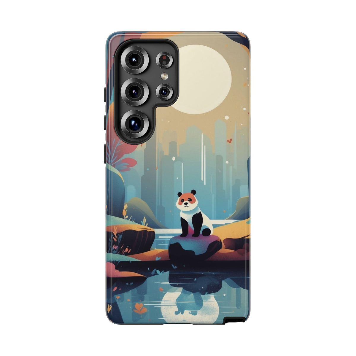 Stylised Panda Design Phone Case - Multicolor Phone Case - Samsung Galaxy S25 Ultra / Glossy