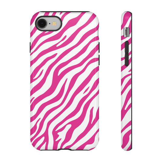 Stylish Hot Pink Zebra Print Phone Case