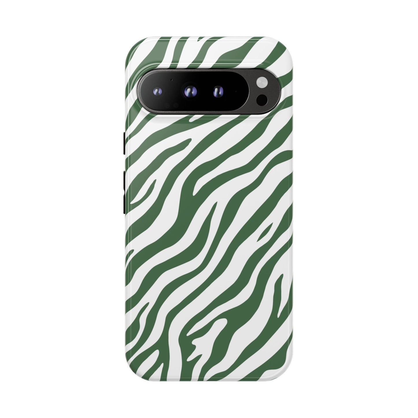 Stylish Sage Zebra Print Phone Case