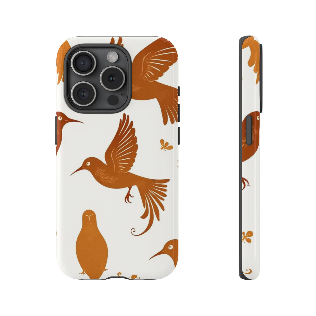 Abstract Bird Pattern Phone Case - Multicolor Phone Case - iPhone 15 Pro / Glossy