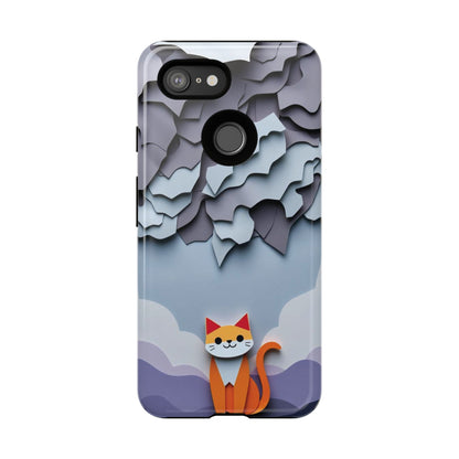 Papier-mâché Cat Design Phone Case