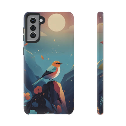 Samsung Galaxy S21 Plus / Glossy Phone Case - Stylised Bird Design Phone Case