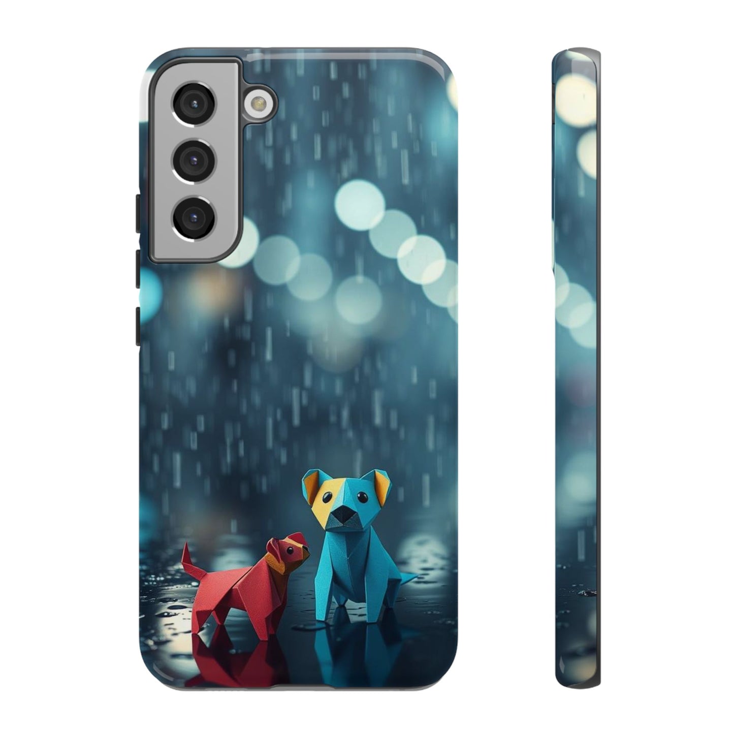 Samsung Galaxy S22 Plus / Glossy Phone Case - Origami ’Wee Pals’ Design Phone Case