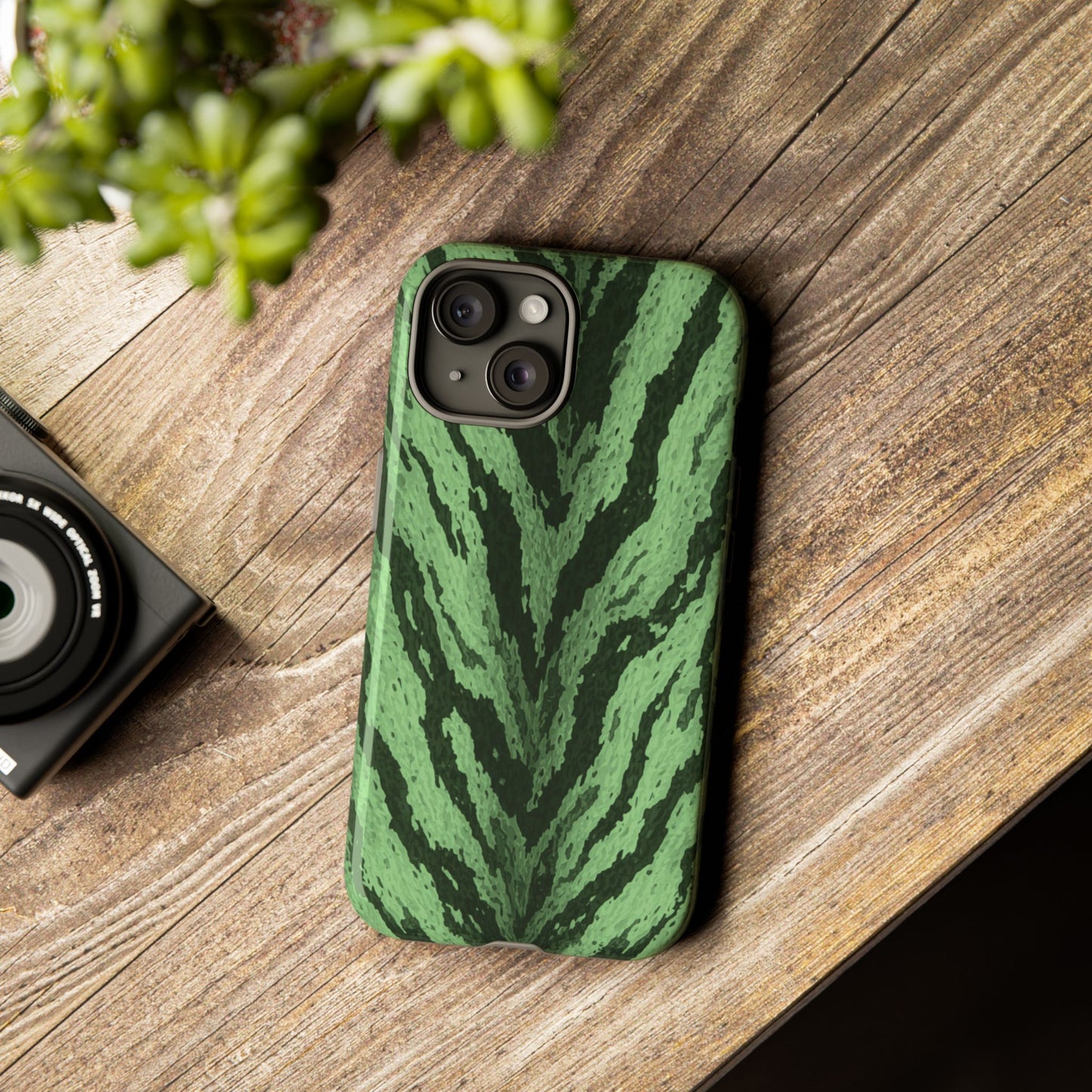 Sage Tiger Print Phone Case