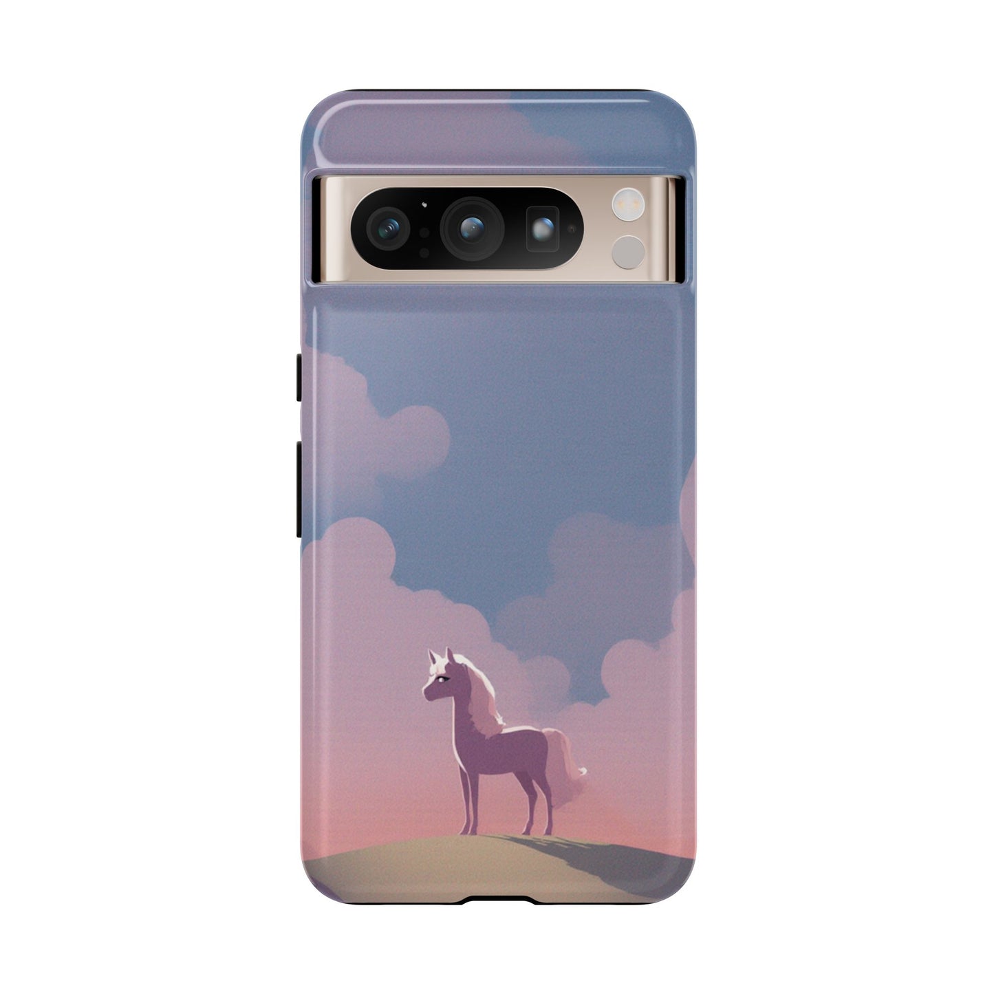 Google Pixel 8 Pro / Glossy Phone Case - Pony & Cloud Design Phone Case