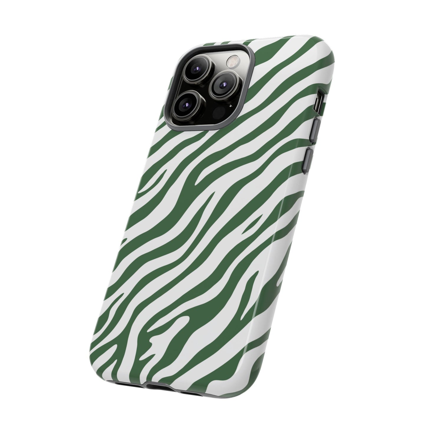 Stylish Sage Zebra Print Phone Case