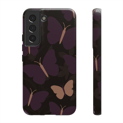 Minimalist Purple Butterfly Pattern Phone Case - Purple Phone Case - Samsung Galaxy S22 / Glossy