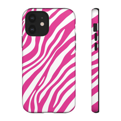 Modern Hot Pink Zebra Print Phone Case