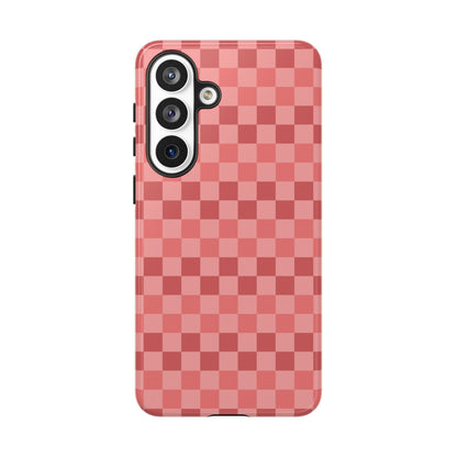 Bold Pink Small Checked Pattern Phone Case - Pink Phone Case - Samsung Galaxy S26 Plus / Glossy