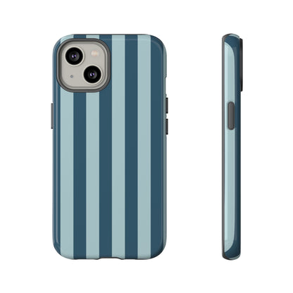Blue Stripe Pattern Phone Case - Blue Phone Case - iPhone 14 / Glossy