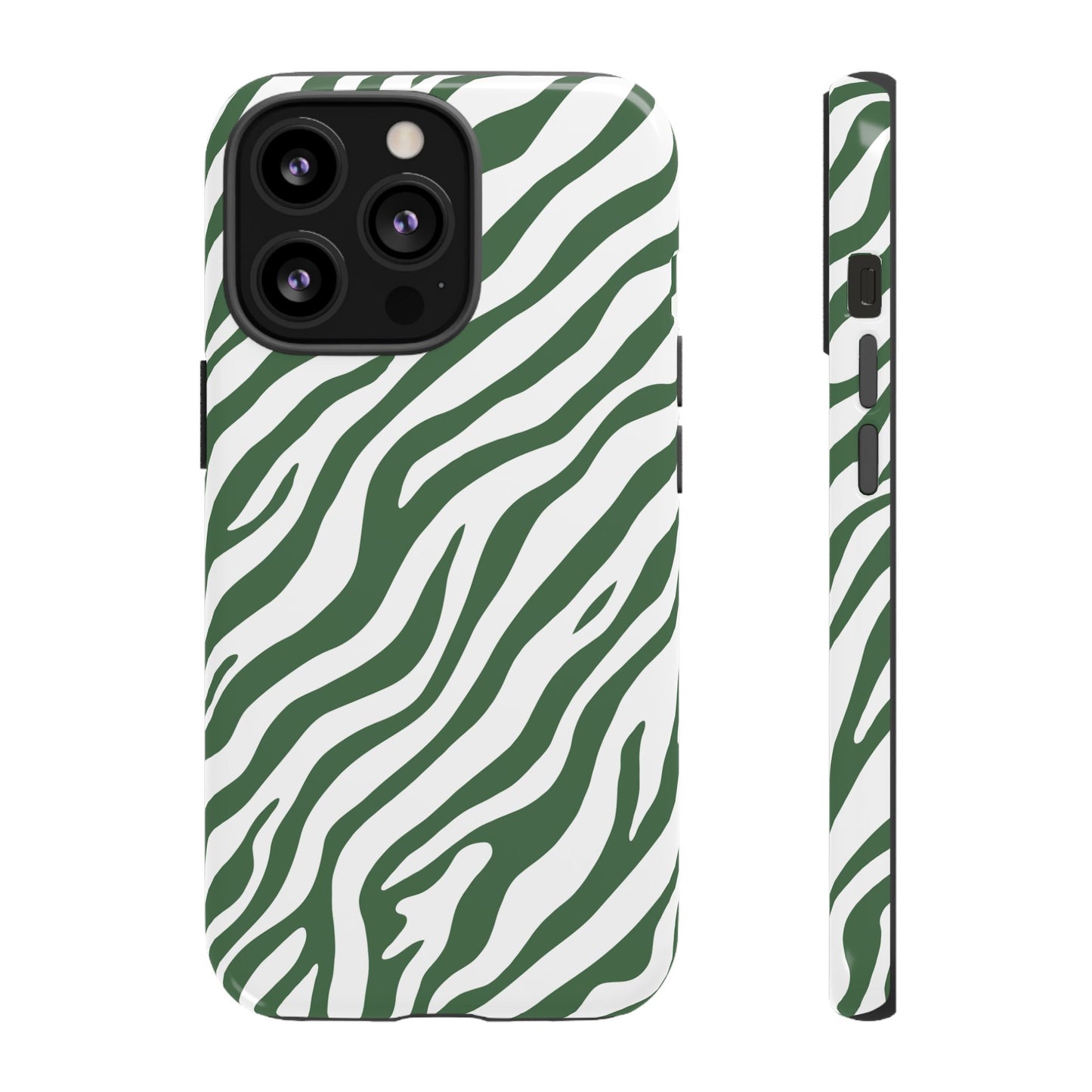 Stylish Sage Zebra Print Phone Case