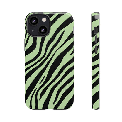 Modern Mint Zebra Print Phone Case