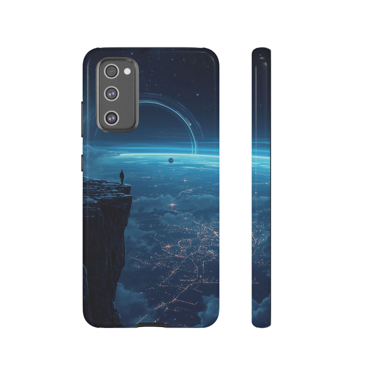 Samsung Galaxy S20 FE / Glossy Phone Case - Orbital Ring Horizon Sci-fi Phone Case