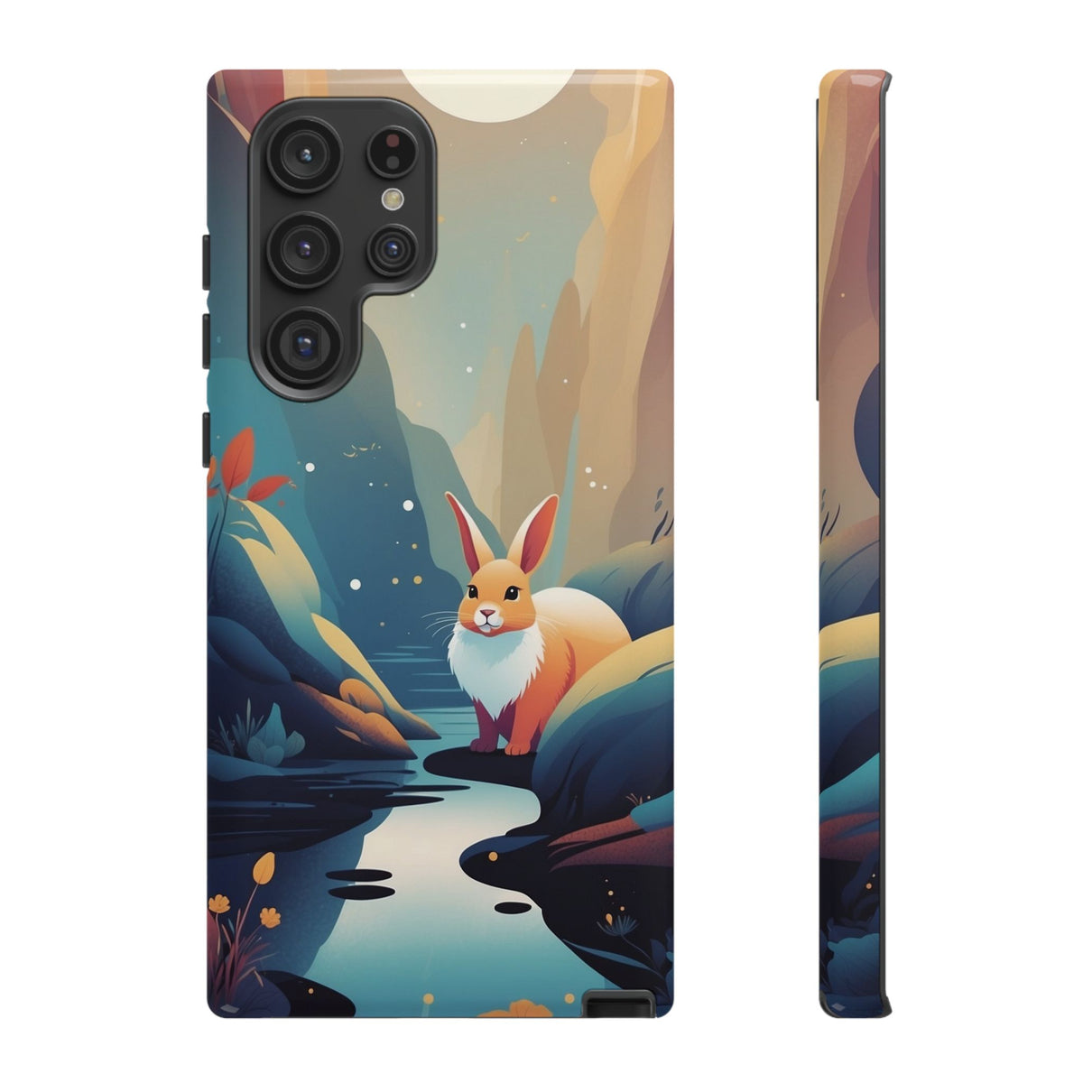 Stylised Rabbit Design Phone Case - Multicolor Phone Case - Samsung Galaxy S22 Ultra / Glossy