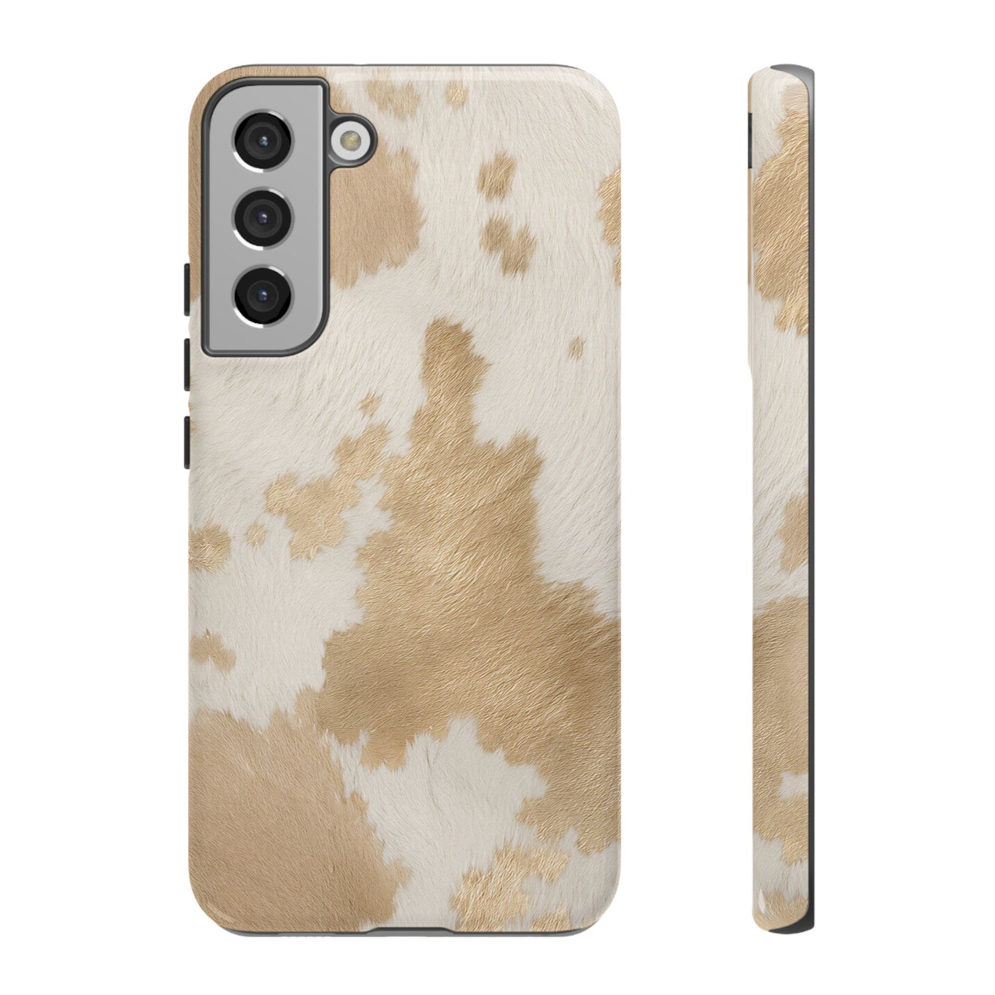 Elegant Champagne Cow Print Phone Case